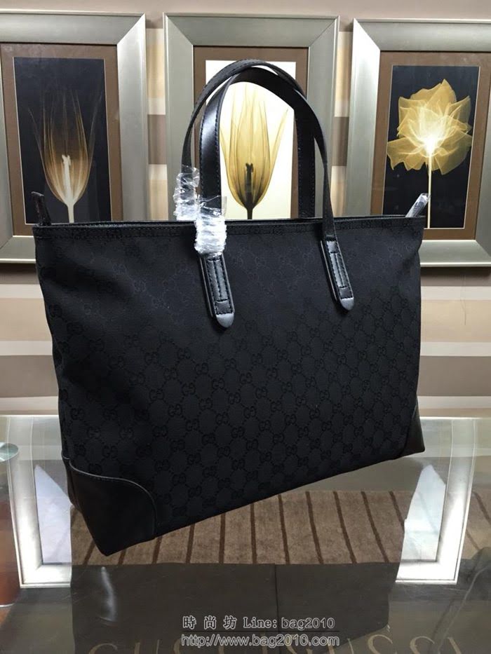 GUCCI 古馳男包 新款 308928 黑色 GUCCI中性 經典圖案 時尚手提包